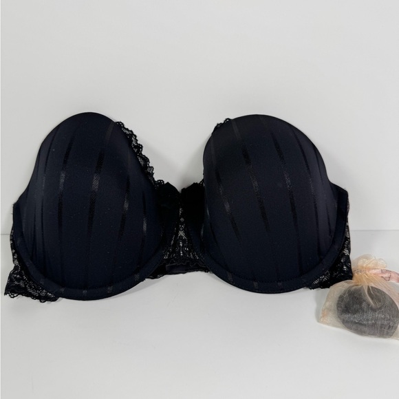 Felina Black Bra strapless lace multi-way bra size 36D - Picture 1 of 8